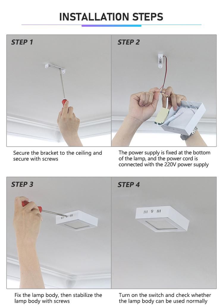 Square Used Widely Cx Lighting New Design Smart Panel Light Effect