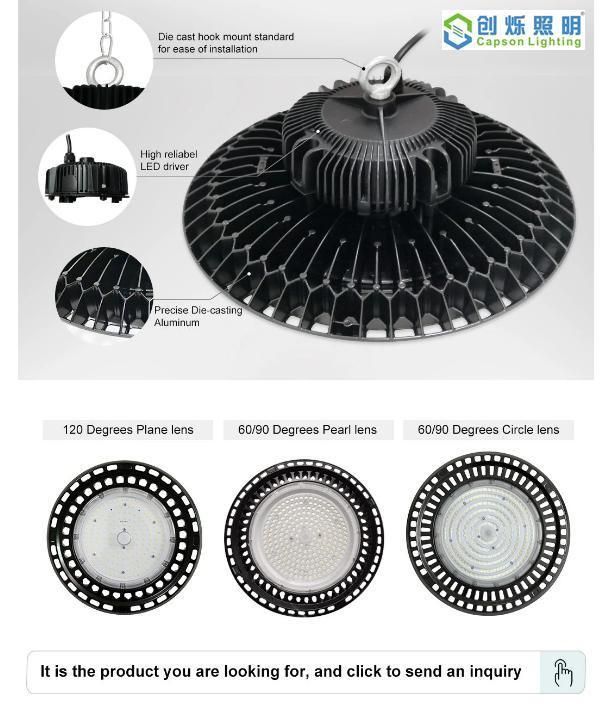 New Design UFO 200W IP65 Aluminum High Bay Light for Warehouse Workshop