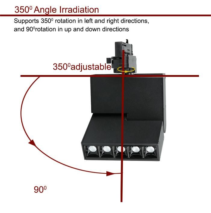 Magnet Personalise Rail COB Osram 3030 Thin DC48V Fold LED Track Light Lamps