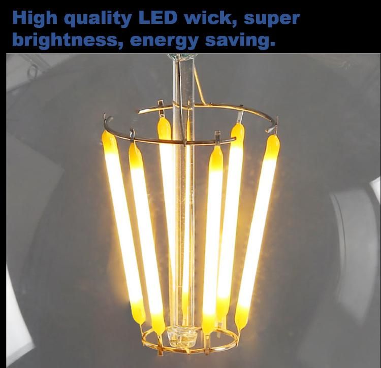 LED Filament Bulb A19 C35 G45 A60 G80 G95 E27/B22 4W 6W 8W LED Candle Bulb Clear