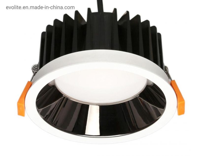 Best Price Indoor Die-Casting Aluminum Slim Round 3000K 4000K 6500K Down Light, 50000hours CE Certed Recessed 10W/18W/28W LED Trimiless Downlight Factory