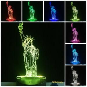 New 3D LED Indoor Lamps New York Statue of Liberty for Travel Gift Touch Lamps