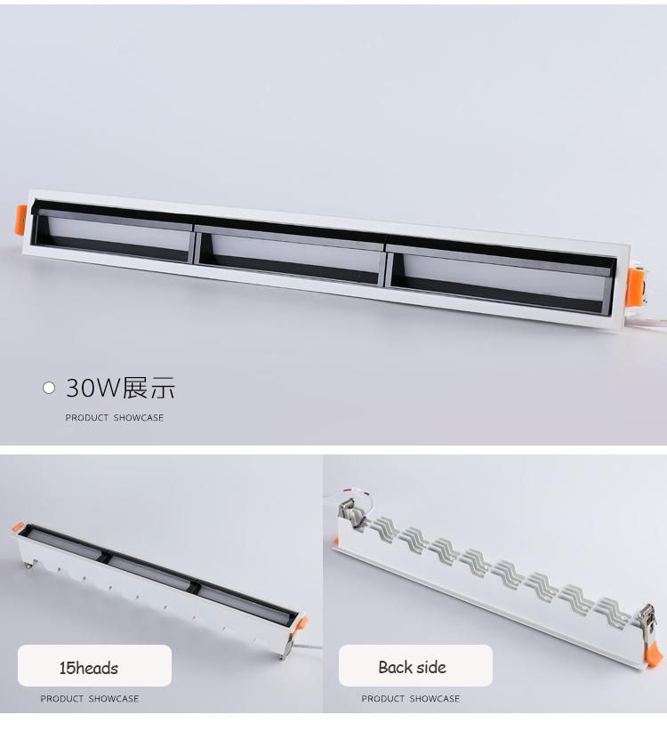 Aluminum White Linear Line Bar Light 3000K 4000K Daylight Hotel Spotlight and Polarized LED Wall Wash Lamp Downlight