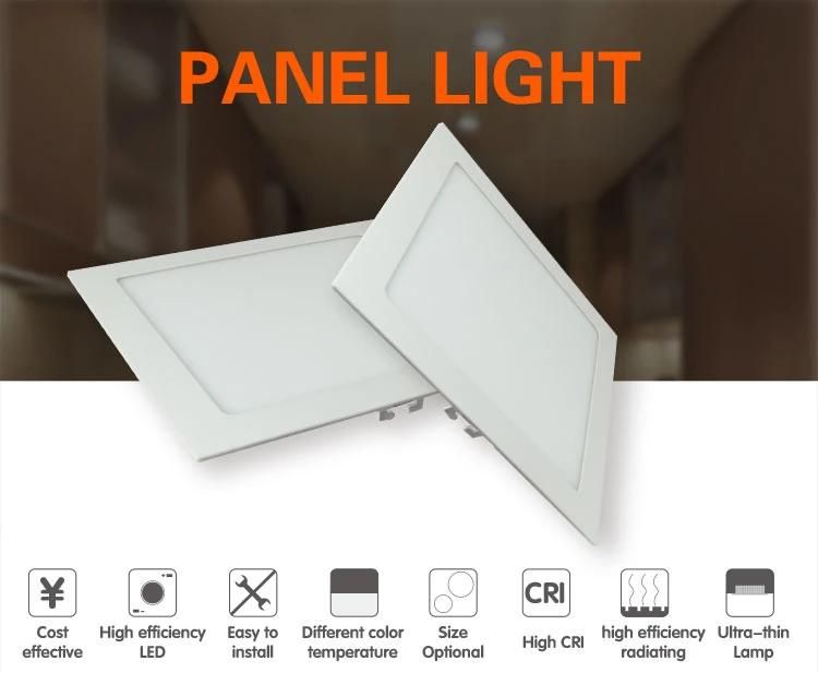 24W Slim LED Square Panel Ceiling Downlight Aluminum Panel Light