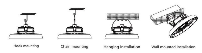 IP65 Microwave Warehouse Lighting 150W UFO LED High Bay Light 5 Years Warranty