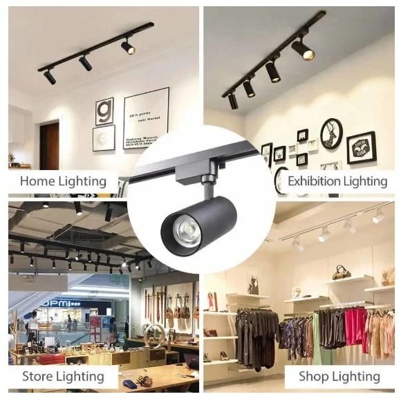 Aluminum Adjustable Track Light Fixture for Store Supermarket IP20