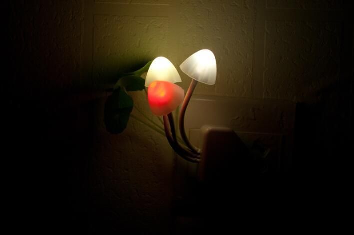 Mushroom Night Light LED Nightlight Plug in Night Light Nursery Bed Lamps