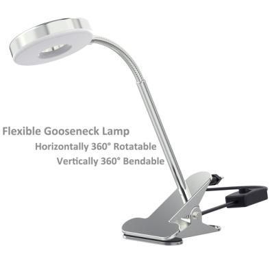 360 Degree Flexible Gooseneck Desk Clip on Reading Light