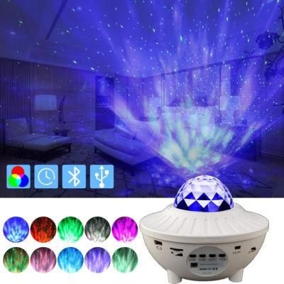 Amazon Hot Sale Remote Control USB 3 in 1 Bedroom Star Projector LED Ambient Night Light with Bluetooth Music Speaker