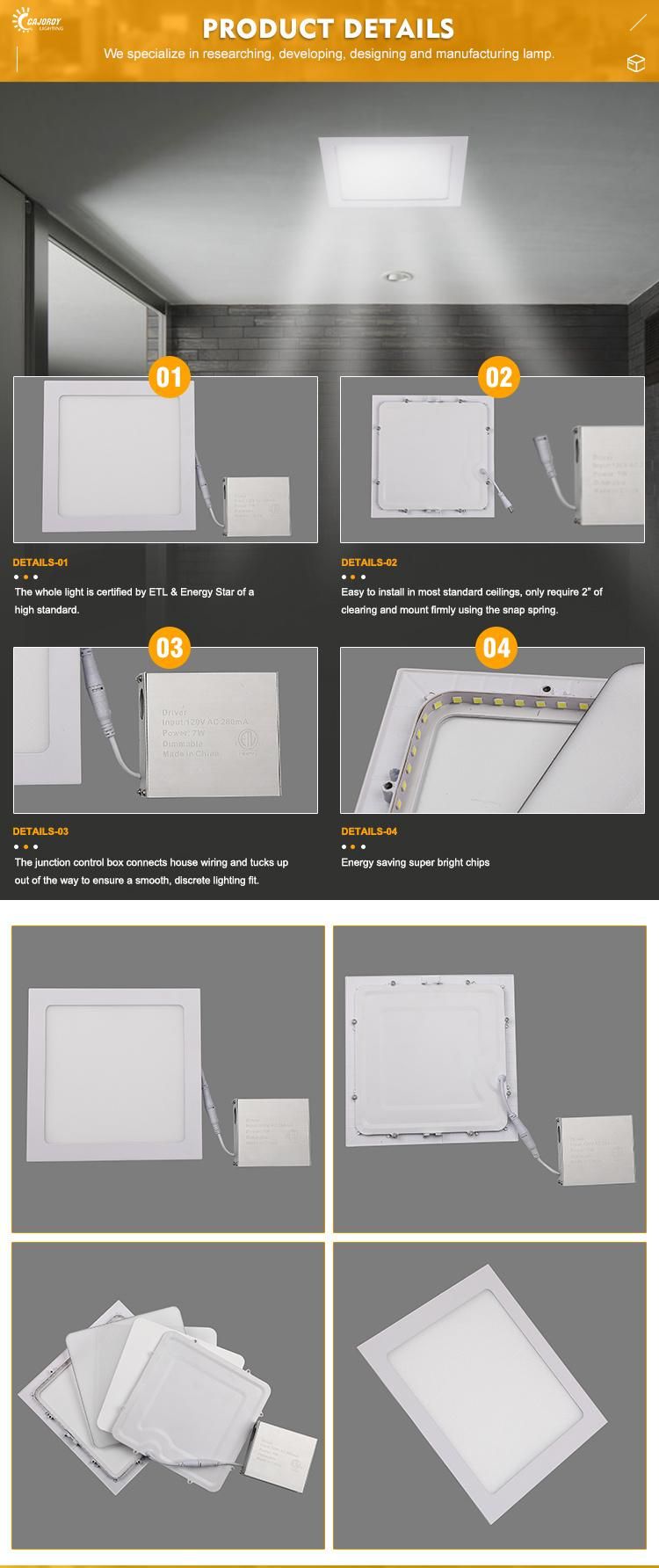 Dimmable 2X2 Acrylic Board Modern LED Panel Light