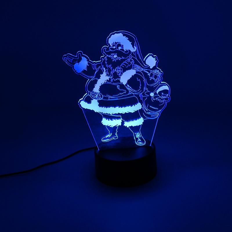 USB Cable Touch 3D LED Light Holder Lamp Base Night Light Replacement 7 Color Colorful Light Bases