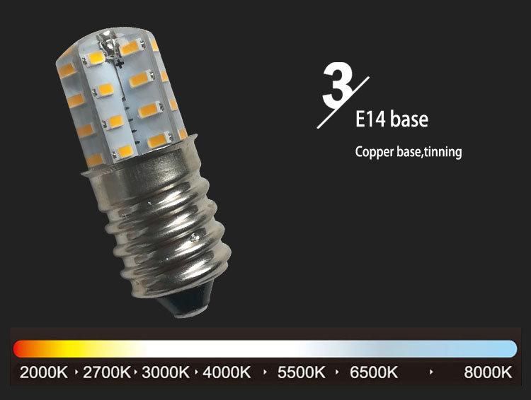 6500K 120V 220V Silicon E14 LED 1.5 Watt Bulb