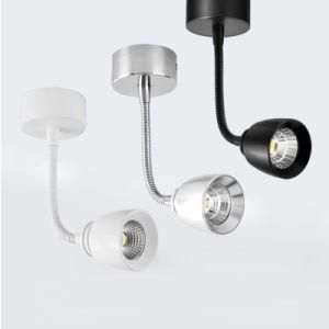 Mini LED COB Spotlights 3W / 5W AC85-265V Flexible Tube LED Ceiling Lamps Tracking Light for Jewelry Counter / Showroom