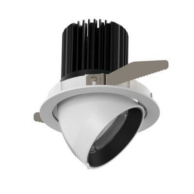 High Lumen COB Recessed Ceiling Adjustable Downlight Round 30W Down Lights