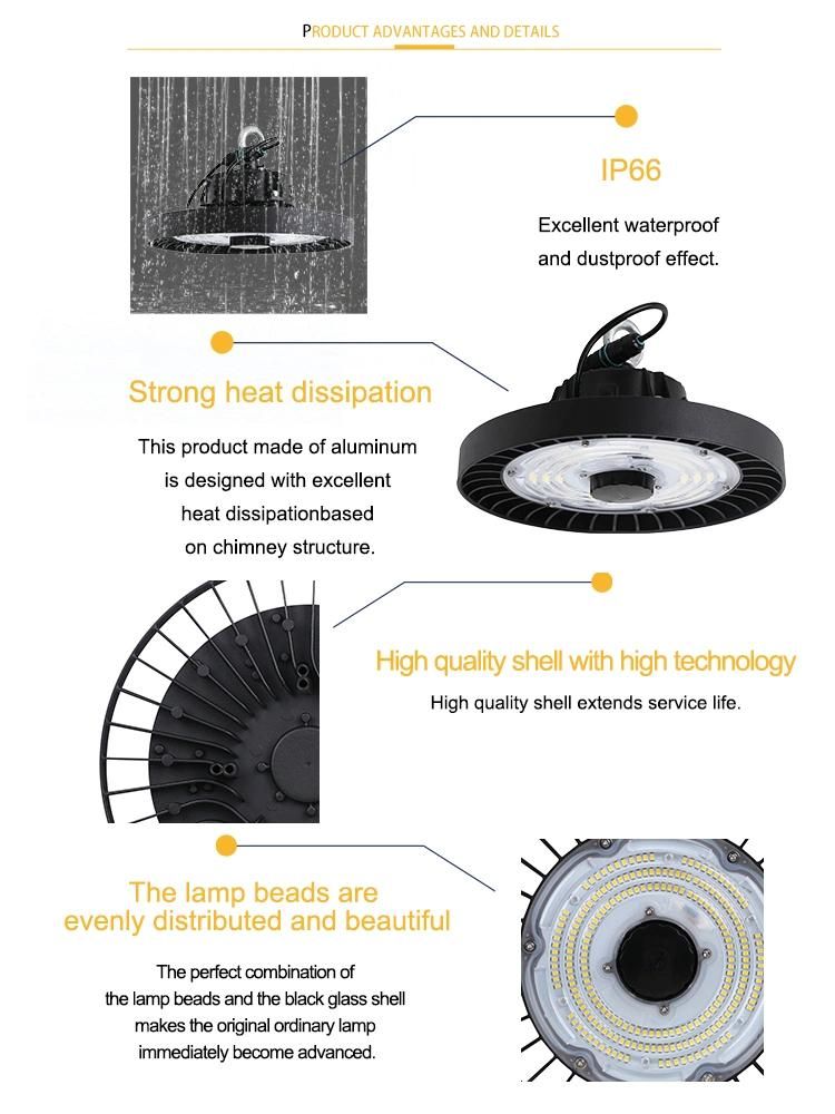 150W UFO Shop Lighting Waterproof LED High Bay Light