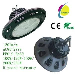 120W 120lm/W UFO SMD LED High Bay Ra80 PF0.9