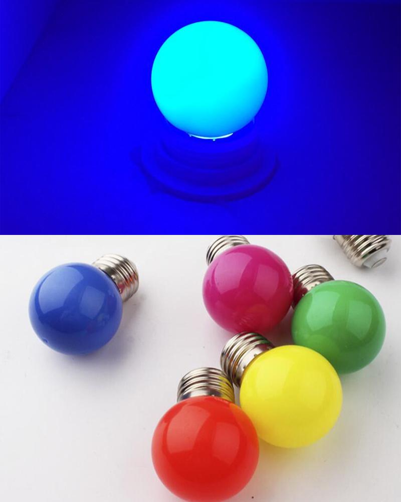 Romantic Holiday Decoration Multi Color LED Plastic Light Bulb