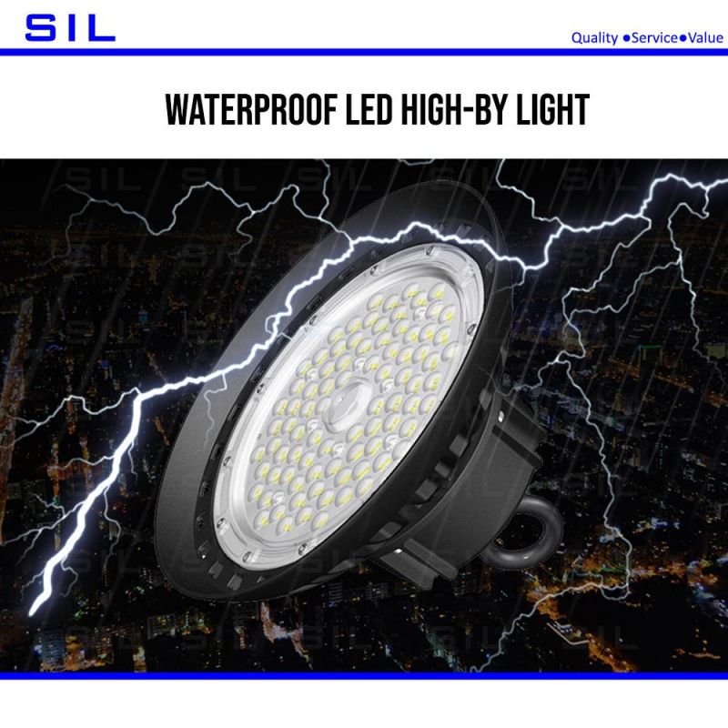 IP65 Smart UFO High Bay Light UFO High Bay 200W 6500K Warehouse UFO LED High Bay Industry Lamp Gym Gas Station Light