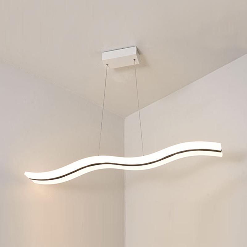 Modern Pop Dimmable Hanging Adjustable Acrylic Light Wave LED Pendant Lamp