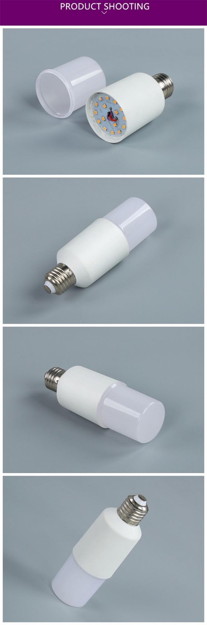 E27 B22 G24 12W PC+ Aluminum T Shape Mini Cylindrical LED Bulb