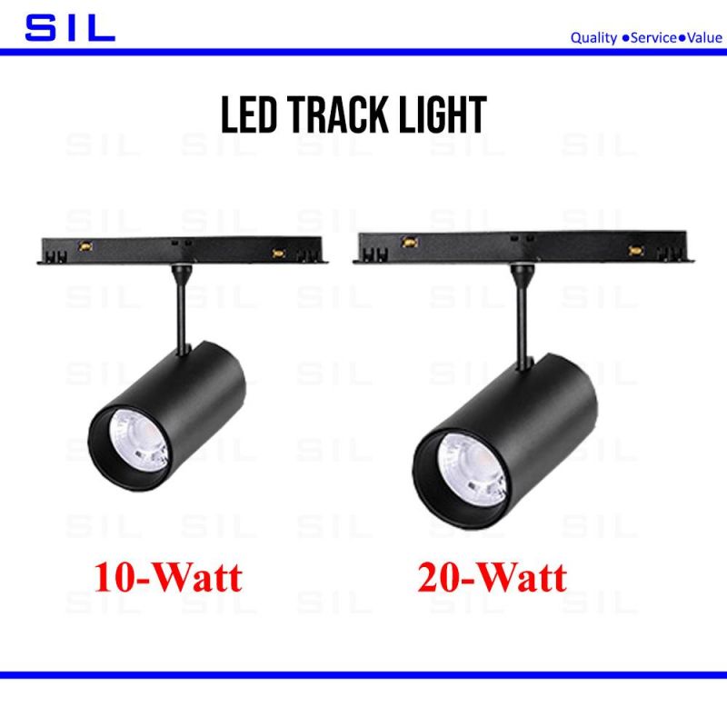 Commercial Clothing Stores Gallery Spotlight Magnetic Rail Installation 10watt LED Track Light