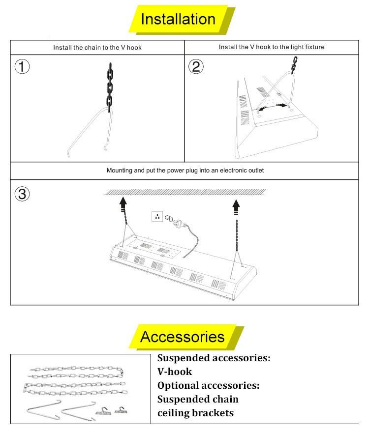 2FT 4FT 5FT Shop Warehouse LED Linear Highbay Lighting