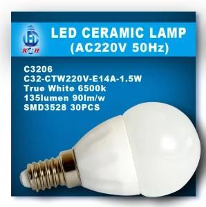 E27 Ceramic 1.5W LED Bulb (C31-CTW110V-E14A-1.5W)