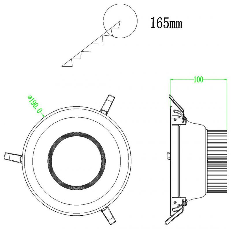 High Quality Dimmable Recessed LED Down Light LED Downlights