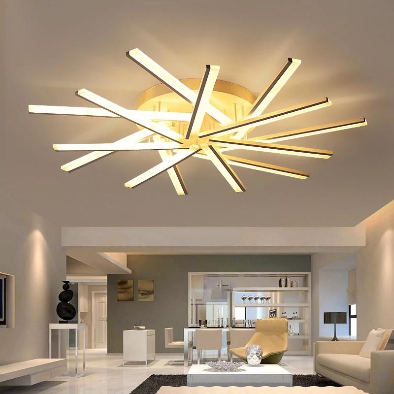 45W Modern Gold Aluminum Residential Bar Ceil LED Light Ceiling Lamp Lights Lighting