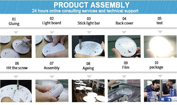 Frameless Embedded Dimmable Remote Control Adjustable CCT IP44 Surface Mounted SMD2835 Square 9W Plastic LED Panel Light