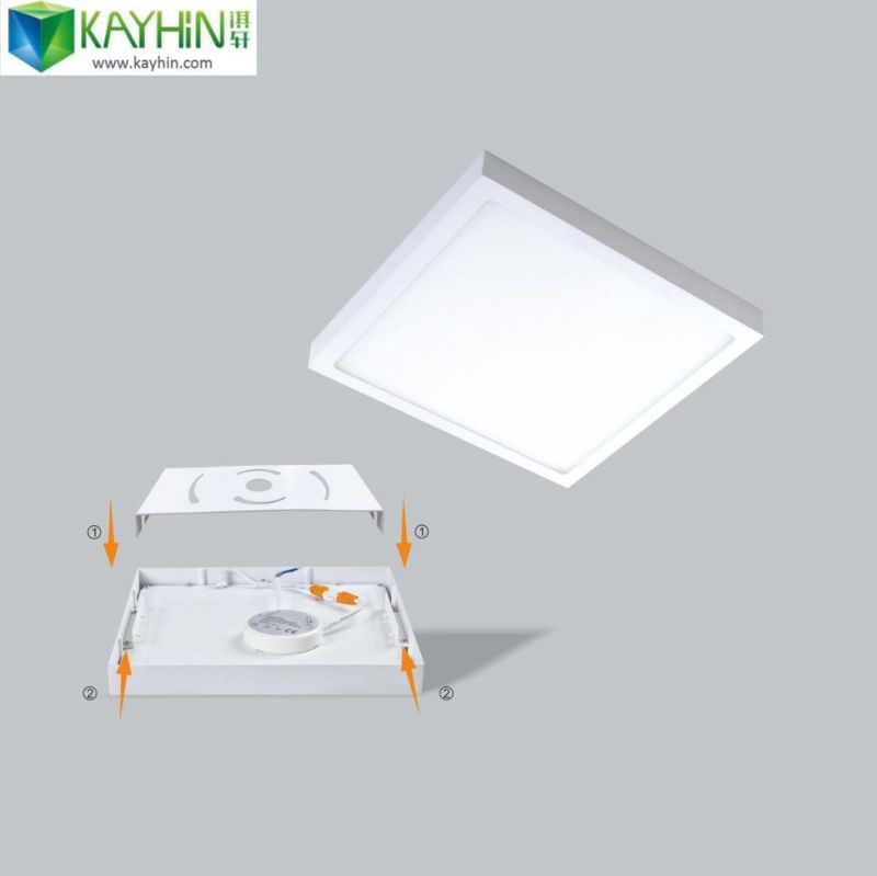 2022 12W 18W 24W No Dimmable Price Ultra Thin Slim Smart Cold White Square Surface Mounted Frameless Ceiling LED Panel Lights