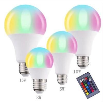 9W A60 RGB Color Changing LED Dimmable Bulb