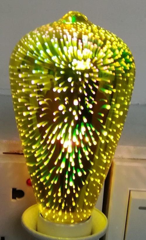 5 Star Multicolor Infinity 3D Fireworks Effect LED Light Bulb