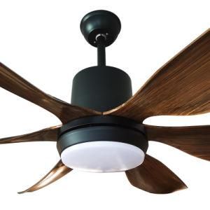 Vintage Style Fan Lamp 5 ABS Blades DC Motor Ceiling Fans with LED Lights Remote Control Lighting