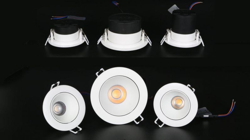 Cheap High Quality Wholesale COB Ra90 Hotel Recessed Adjustable LED Down Light Spolight for Hotel and Apartment Residential Rooms
