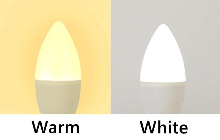 E14 E27 C37 3W 5W LED Candle Light SMD2835 Cool/Warm White Bulb with Tail Wholesale CE&RoHS