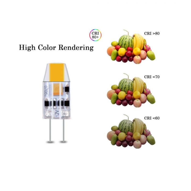China Factory LED G4 Corn Bulb LED Super Bright 1.2W AC/DC 12V Silica Gel COB Lamp Light