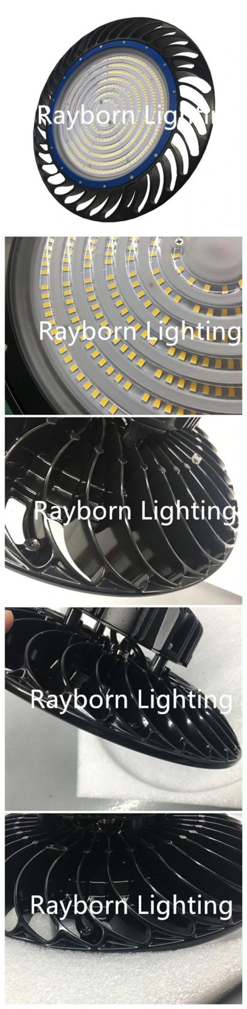 100W 150W 200W IP65 Factory Warehouse Industrial LED High Bay Light Reflector UFO Light