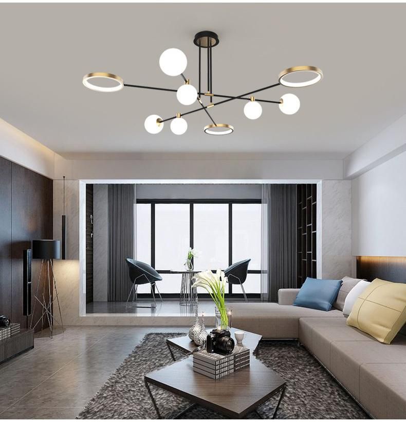 2022 Nordic Living Room Geometry Home Decorative Lamp LED Flush Mount Ceiling Light for Home