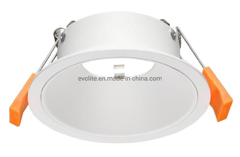 Round Aluminum White Color GU10 Fitting Cut out 90mm MR16 Fixture LED Downlight Housing