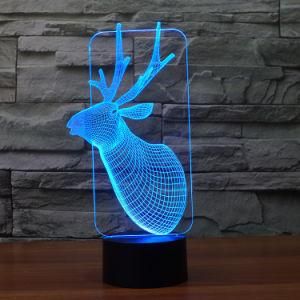 3D Electric Night Lights Lamp with Deer Shape Moon Light