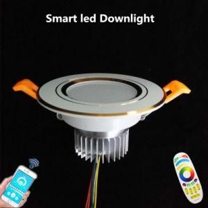 Smart Home Lighting 9W RGBW LED Lamp Mobile APP Control Smart LED Downlight