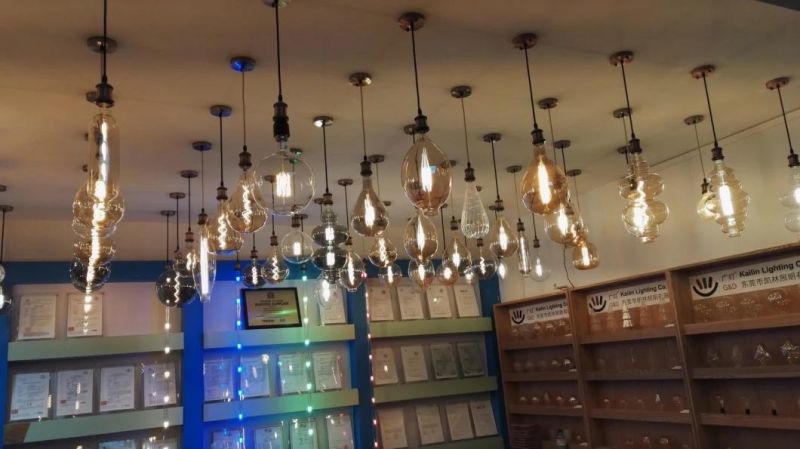 R140 Decorative Glass LED Spiral Filament Light Bulb