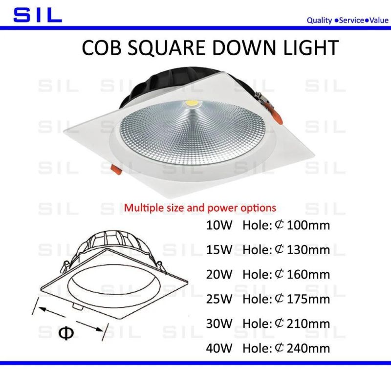 Hot Sales Hotel Commercial LED Indoor Lighting Ceiling Downlight 10watt 10W 15W 20W 25W 30W 40W Ceiling Light 10W Down Light