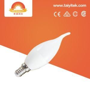 Ce RoHS E14 Dimmable LED Plastic Candle Light Bulb