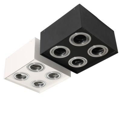 Classic Square 4xgu10 LED Aluminum Down Light Adjustable LED Light Fixture Ceiling Spotlight