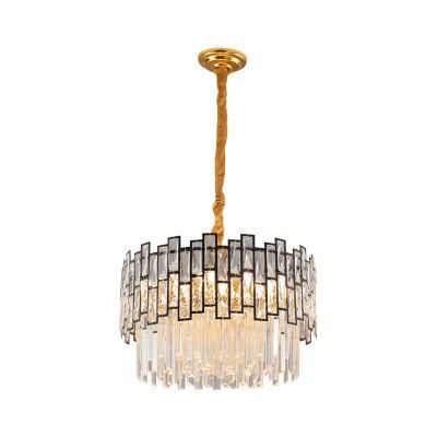 Dafangzhou 176W Light China Spanish Chandelier Supplier Chandelier Ceiling Luxury Gray Frame Color Crystal Pendant Light Applied in Study Room