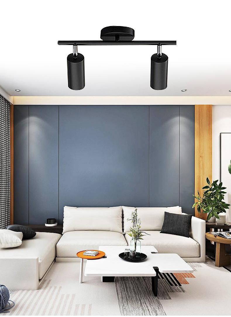 LED Black Minimalist Ceiling Lamp Living Room Exhibition Hall Bedside Atmosphere Spotlight