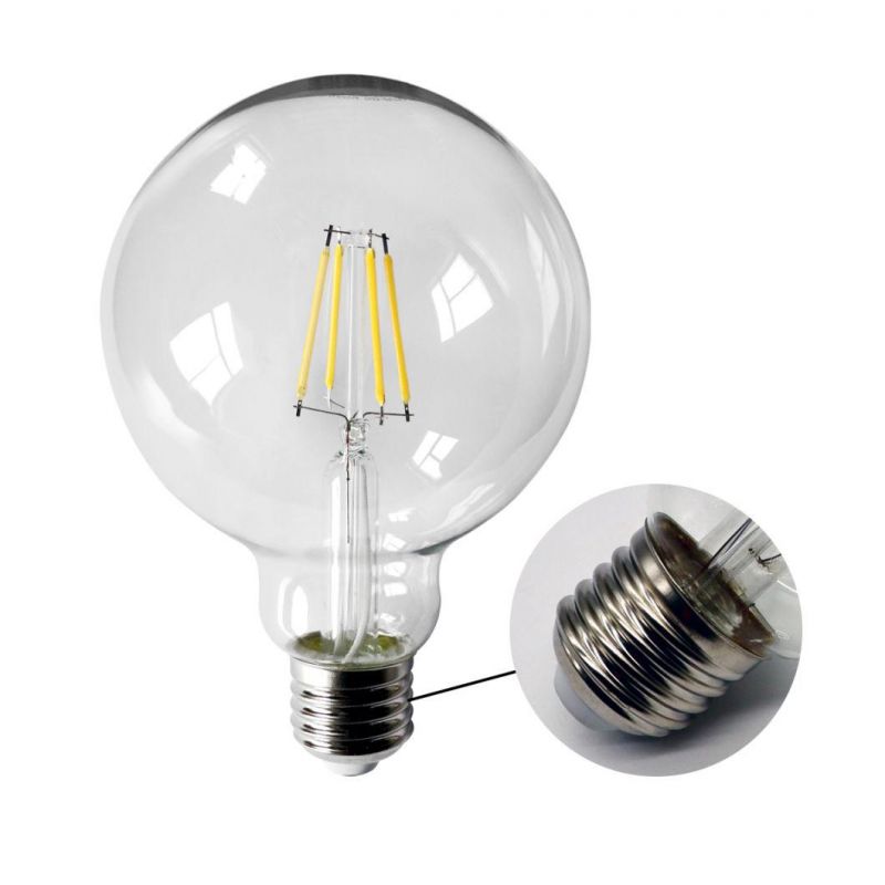 China Factory LED Filament 6W Vintage Retro Global G95 Bulb for Indoor Bar Decoration