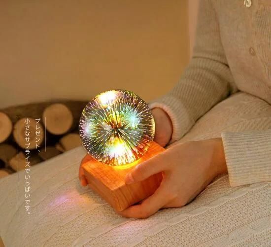 3D Romantic Room Nightlamp LED Bedside Firework Lights